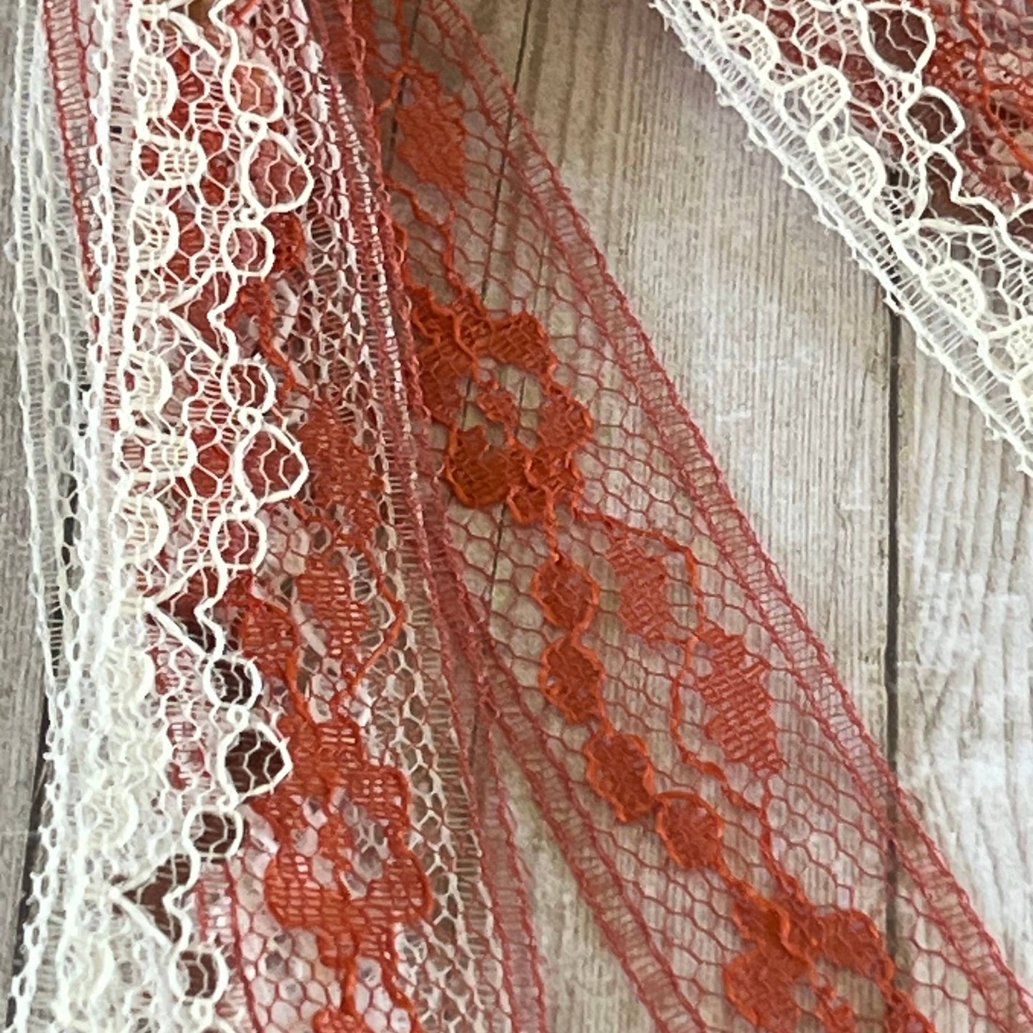 Autumn Rust Blend Lace Tassel Earrings
