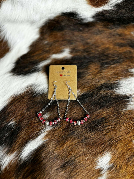 Coral Chain Earrings