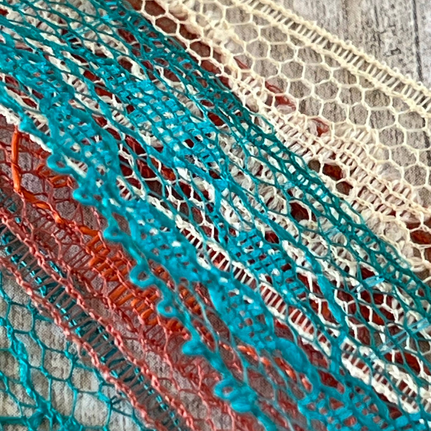 Western Blend Lace Tassel Earrings Teal, Rust, Cream