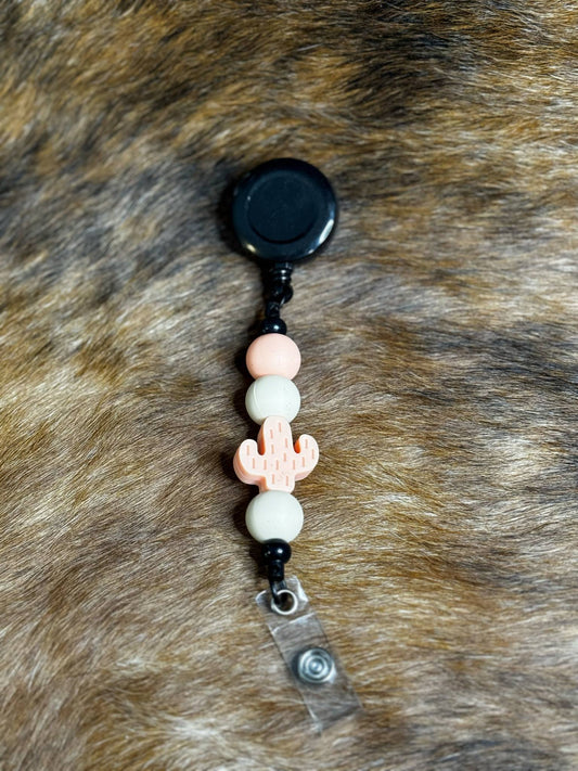 Prickly Peach Badge Reel