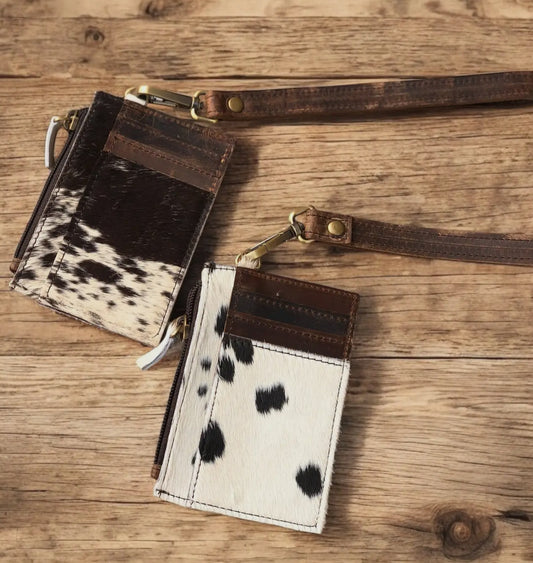 Cowhide Wristlet Wallets