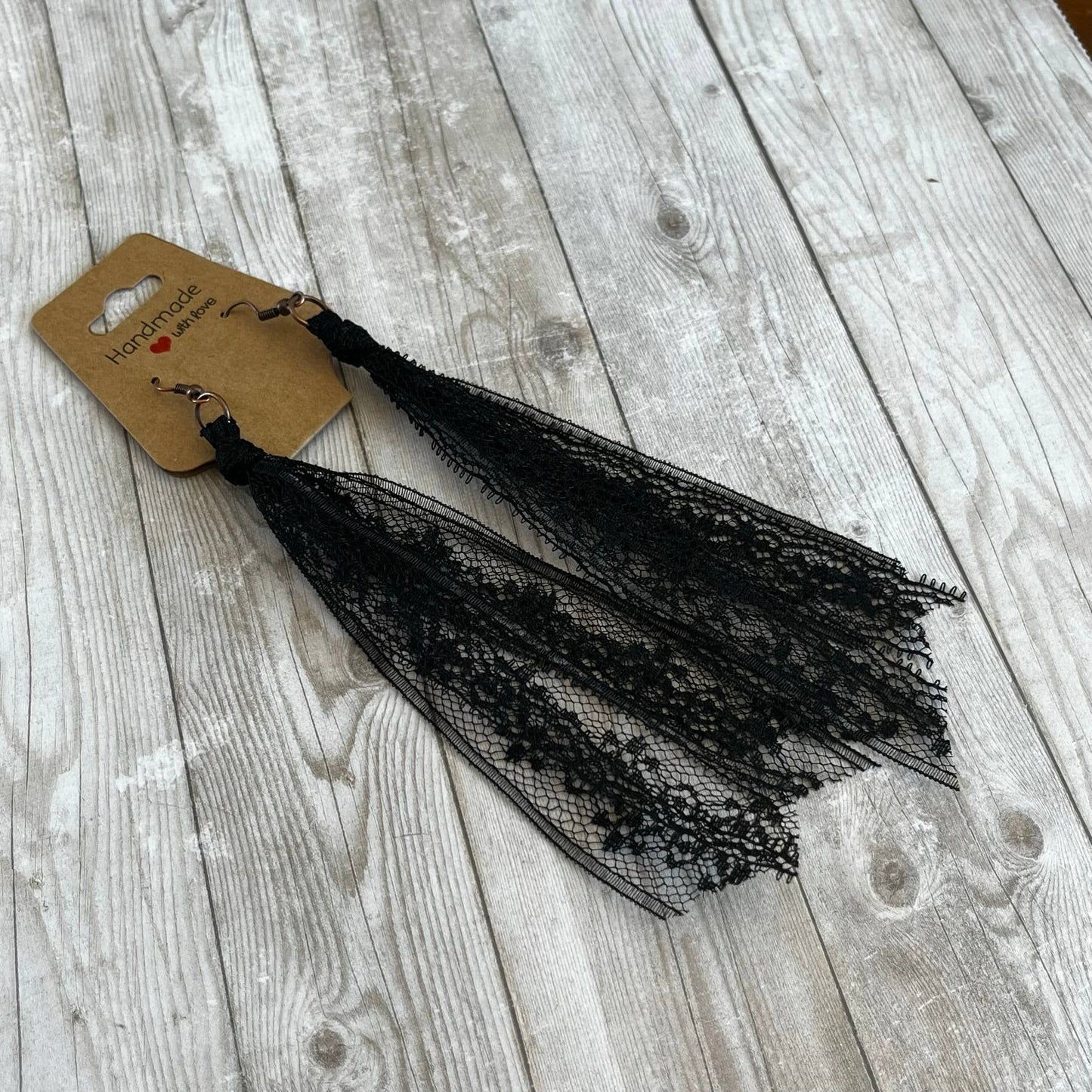 Lace Tassel Earrings Solid Neutrals
