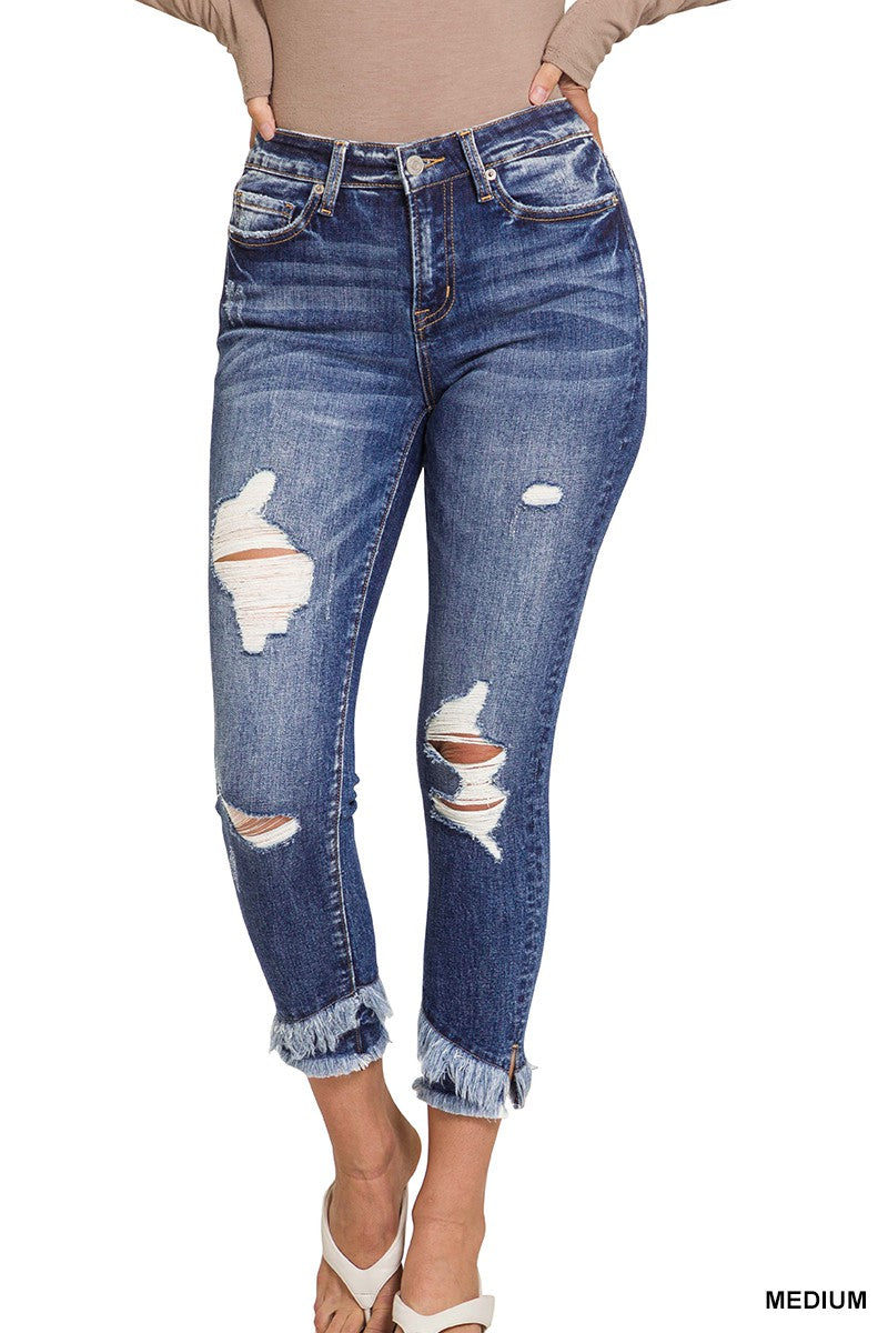 Zenana Fringe Jeans