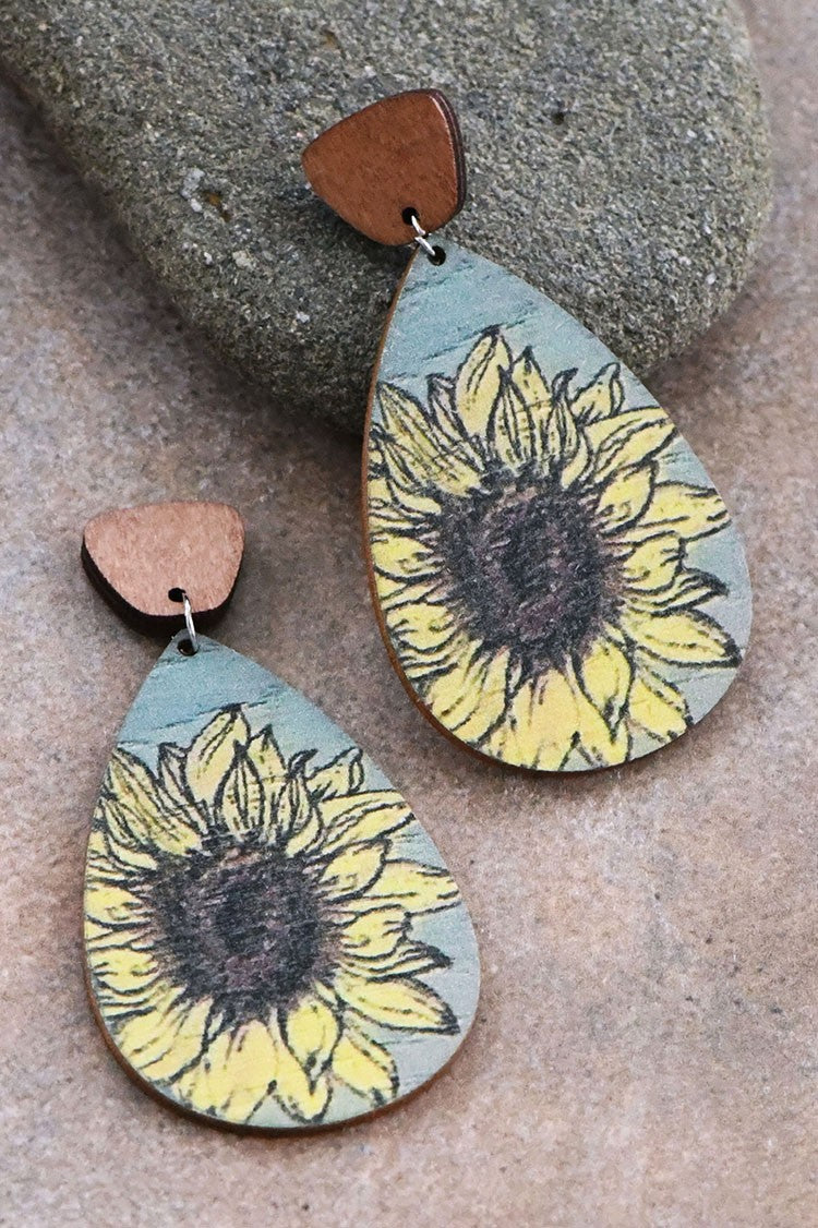 Blueshine Sunflower Earrings