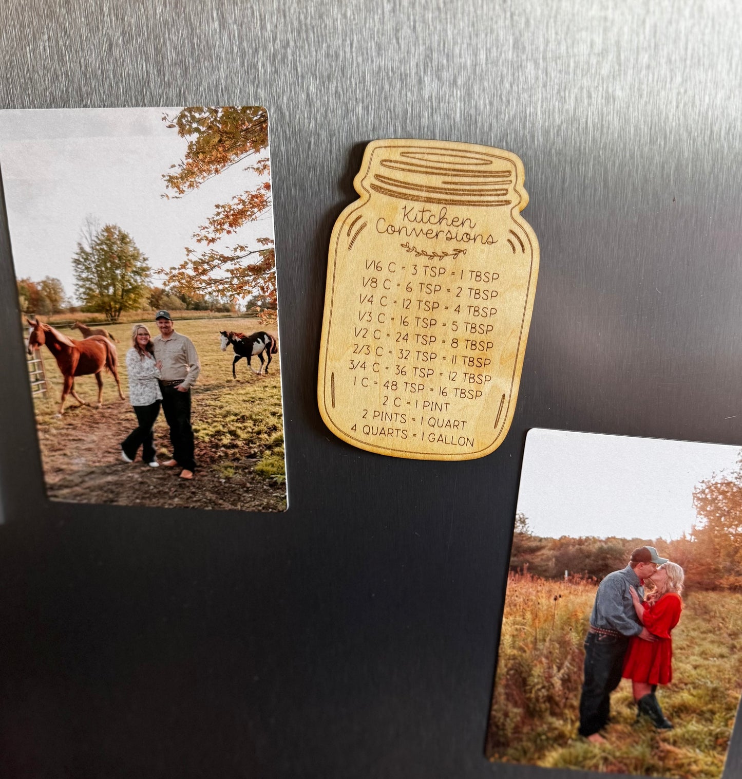 Mason Jar Kitchen Conversion Chat Fridge Magnet