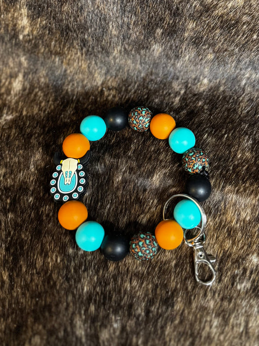 Cheetah Longhorn Wristlet