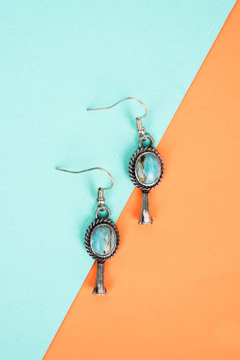 Turquoise Marbled Earrings